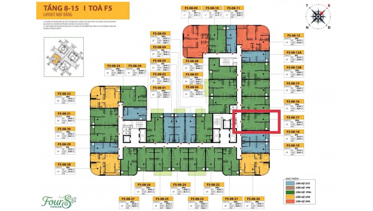 Độc quyền, bán quỹ căn hộ Sun Fours Tower, chỉ 2.3 tỷ sở hữu căn đẹp giữa trung tâm Đà Nắng
